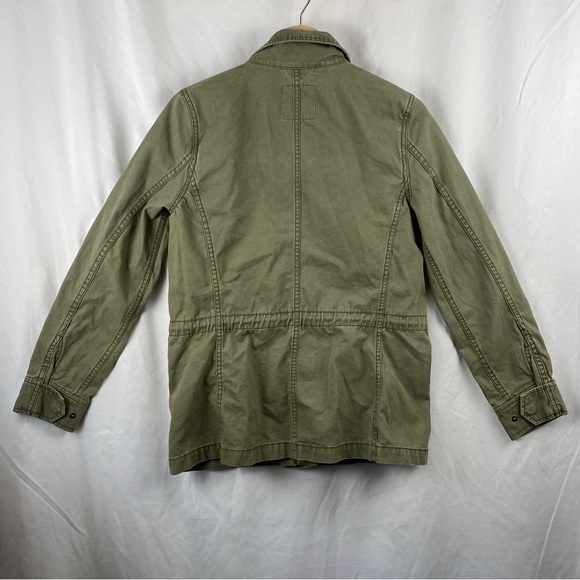 Madewell Passage Utility Cargo Olive Green Military Full Zip Up Jacket Small - Picture 2 of 16